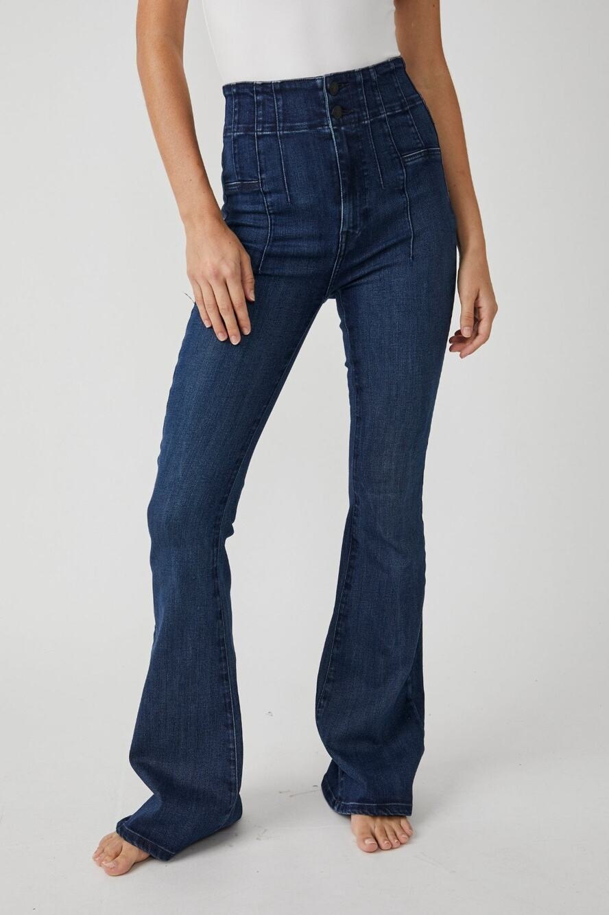 Free People We The Free Jayde Flare Jeans 27 Dark Wash